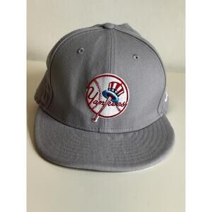 NY Yankees Women’s Cap New Era 7 1/8 Gray Wool Cooperstown Collection